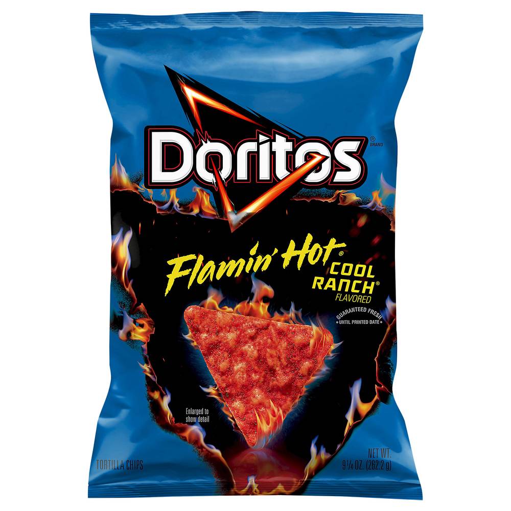 Doritos Flamin Hot Tortilla Chips, Cool Ranch (9.25 oz)