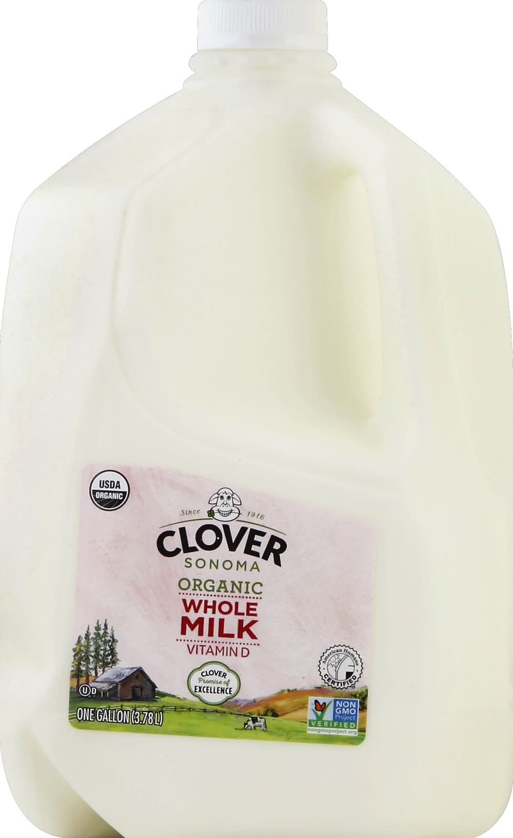 Clover Sonoma Organic Vitamin D Whole Milk (3.78 L)