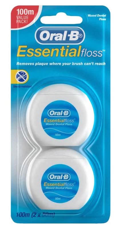 Oral B Essential Dental Floss 50m 2pk