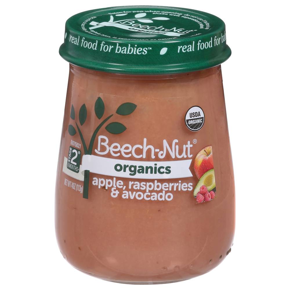 Beech-Nut Stage 2 Apple Raspberries & Avocado Baby Food (4 oz)