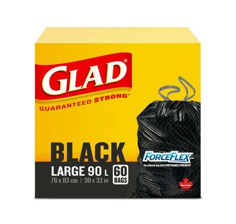 Glad Forceflex Mixed Bags, Large, Black (60 ea)