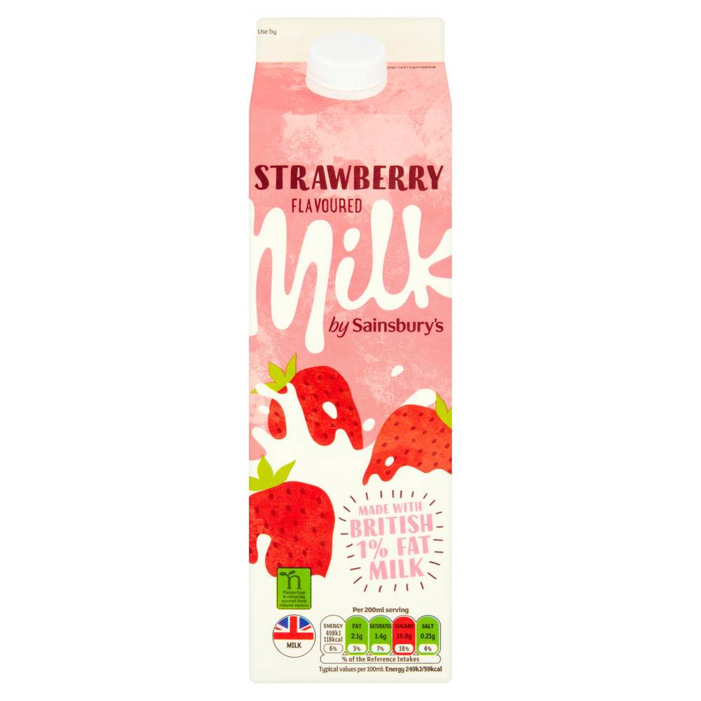 Sainsbury's Strawberry Milkshake 1L