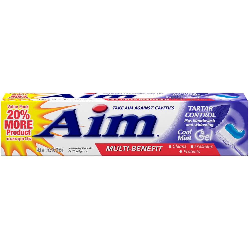 Aim Multi Benefit Gel Cool Mint Toothpaste