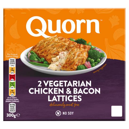 Quorn Vegetarian Chicken & Bacon Lattices (2 pack)