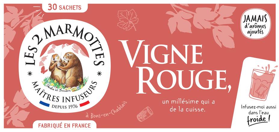 Infusion vigne rouge - LES 2 MARMOTTES® - Made in France