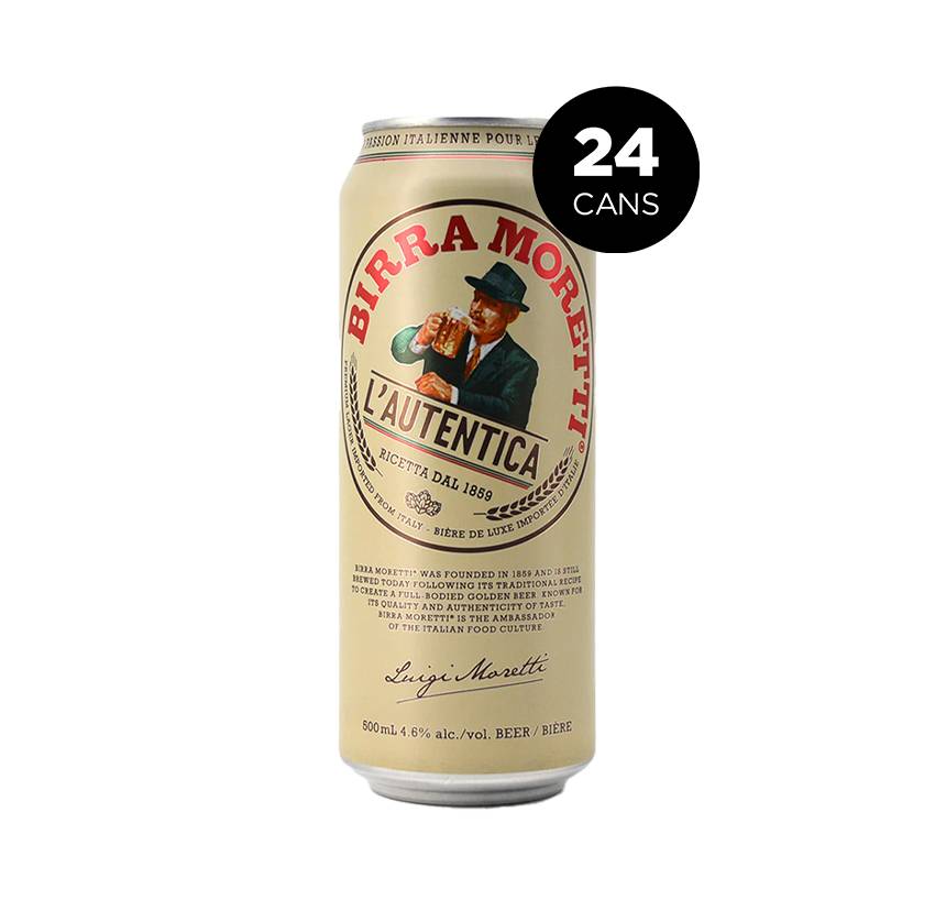 Birra Moretti  (24 Cans, 500ml)