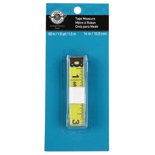 Loops & Threads Tape Measure, 60"*1.6yd *1.5m, Yellow