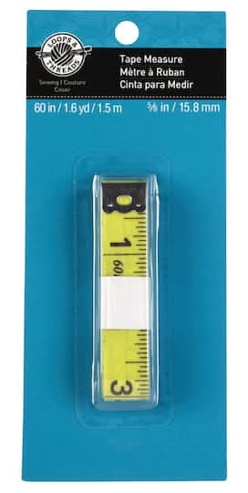 Loops & Threads Tape Measure, 60"*1.6yd *1.5m, Yellow
