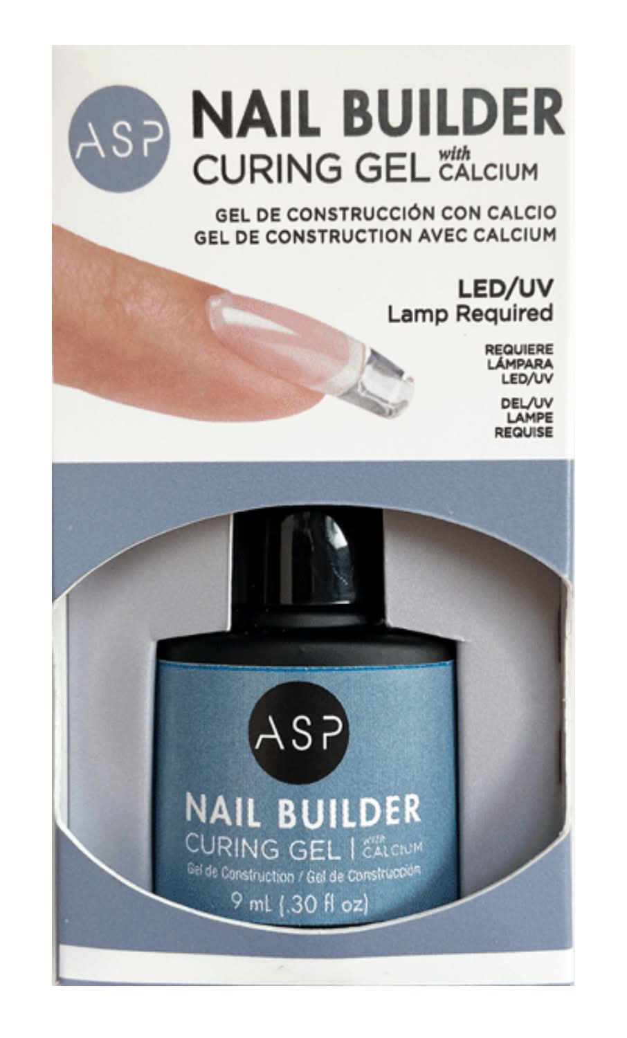 ASP Clear Nail Builder Curing Gel With Calcium, Clear (0.3 fl oz)