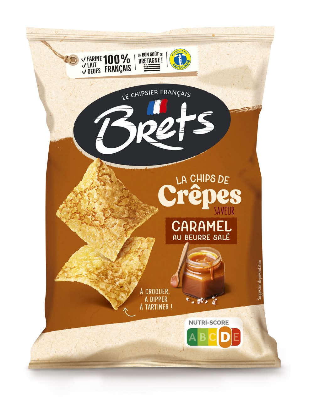 Brets - Chips de crêpes aromatisées, caramel au beurre salé (100g)
