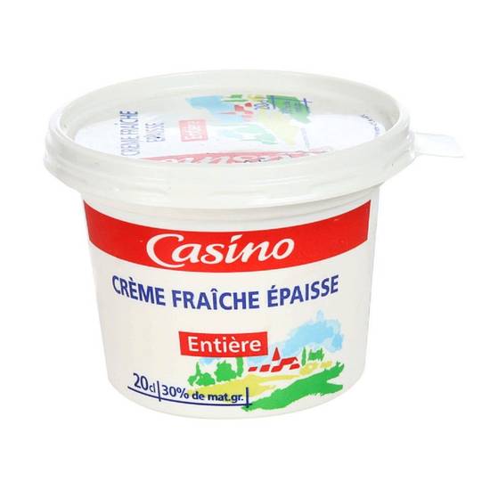 Crème fraîche Epaisse Entière 30% 20cl Casino