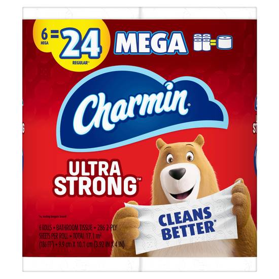 Charmin Ultra Strong Toilet Paper 6 Rolls, 6/Pack
