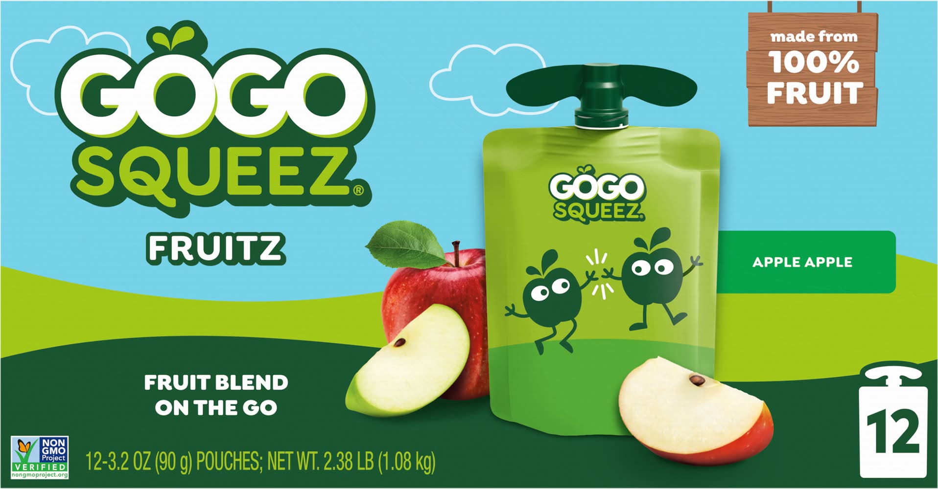 GoGo squeeZ Fruit on the Go Applesauce Pouches (38.4 oz, 12 ct)
