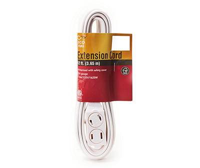 ECO plugs Indoor Extension Cord, White