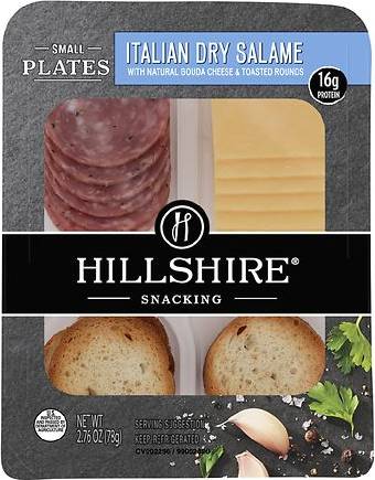 Hillshire Italian Dry Salame With Natural Gouda Cheese & Toasted Rounds Snacking (2.76 oz)