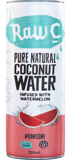 Raw C Tropical Coconut Water Watermelon (325mL)
