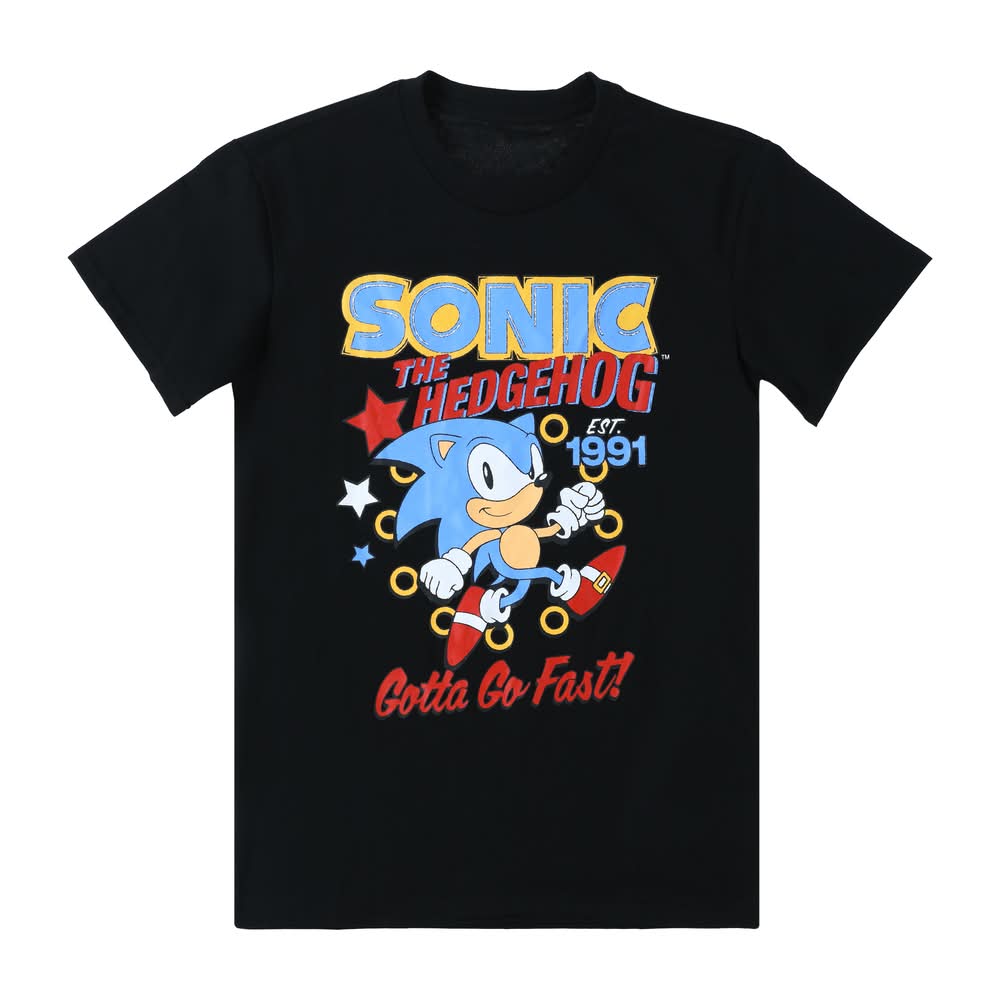 Gotta Go Fast! Sonic The Hedgehog™ Graphic Tee Medium Black