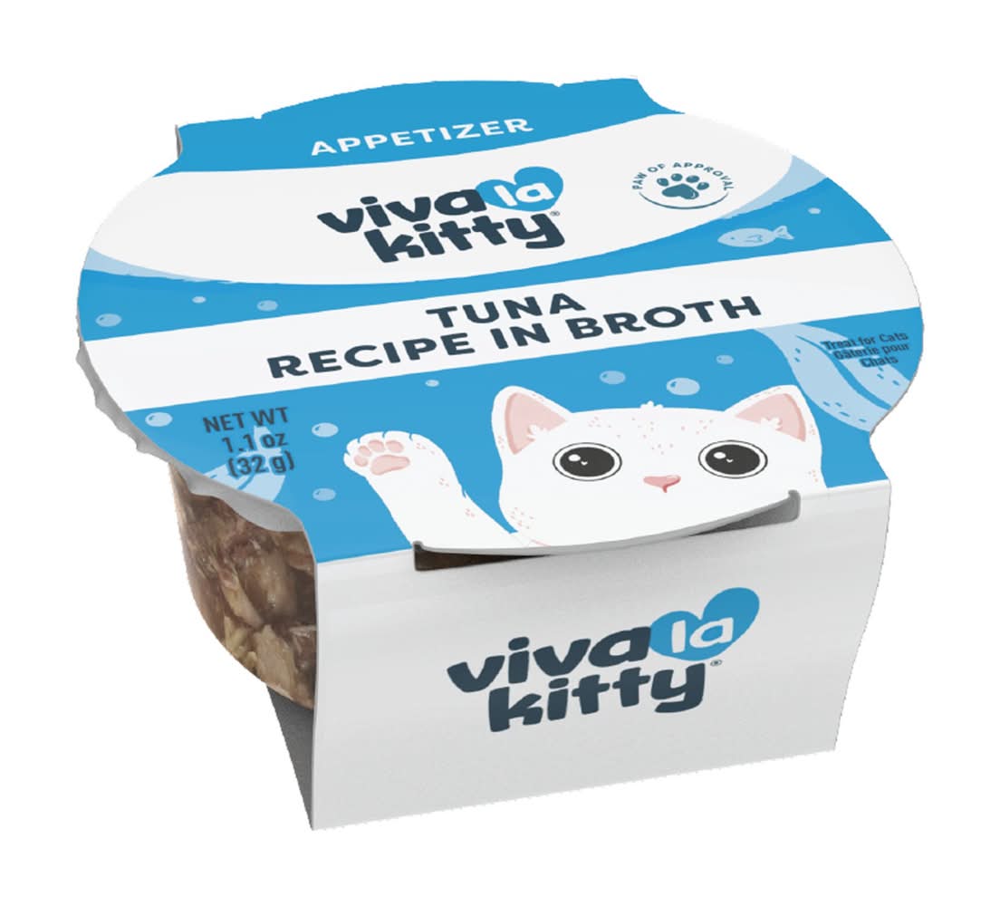 Viva La Kitty® Appetizer Cat Treat - Grain Free, High Protein, 1.1 Oz (Flavor: Tuna, Size: 1.1 Oz)