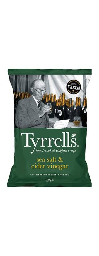 Tyrrells Sea Salt and Cider Vinegar Crisps 150g
