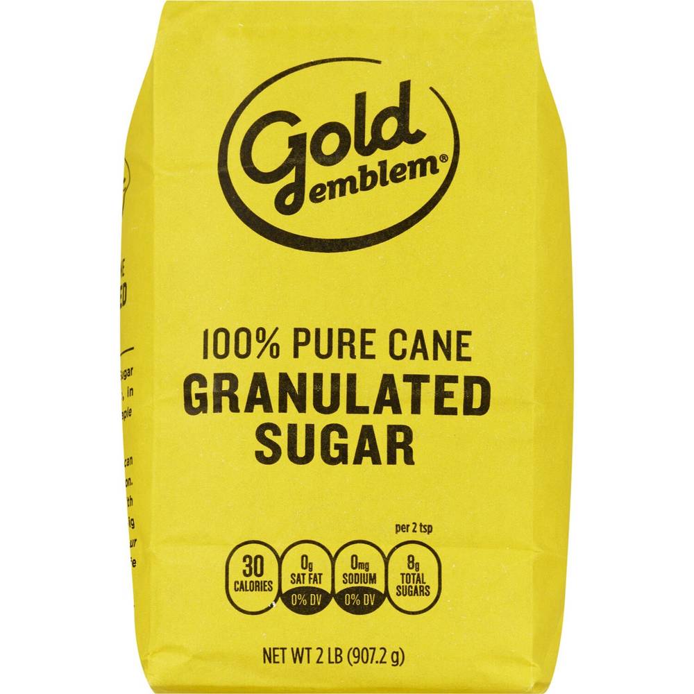 Gold Emblem Granulated Sugar, 100% Pure Cane, 2 Lb