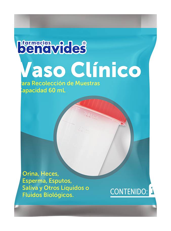 Farmacias Benavides · Vaso clínico para recolección de muestras 60 ml