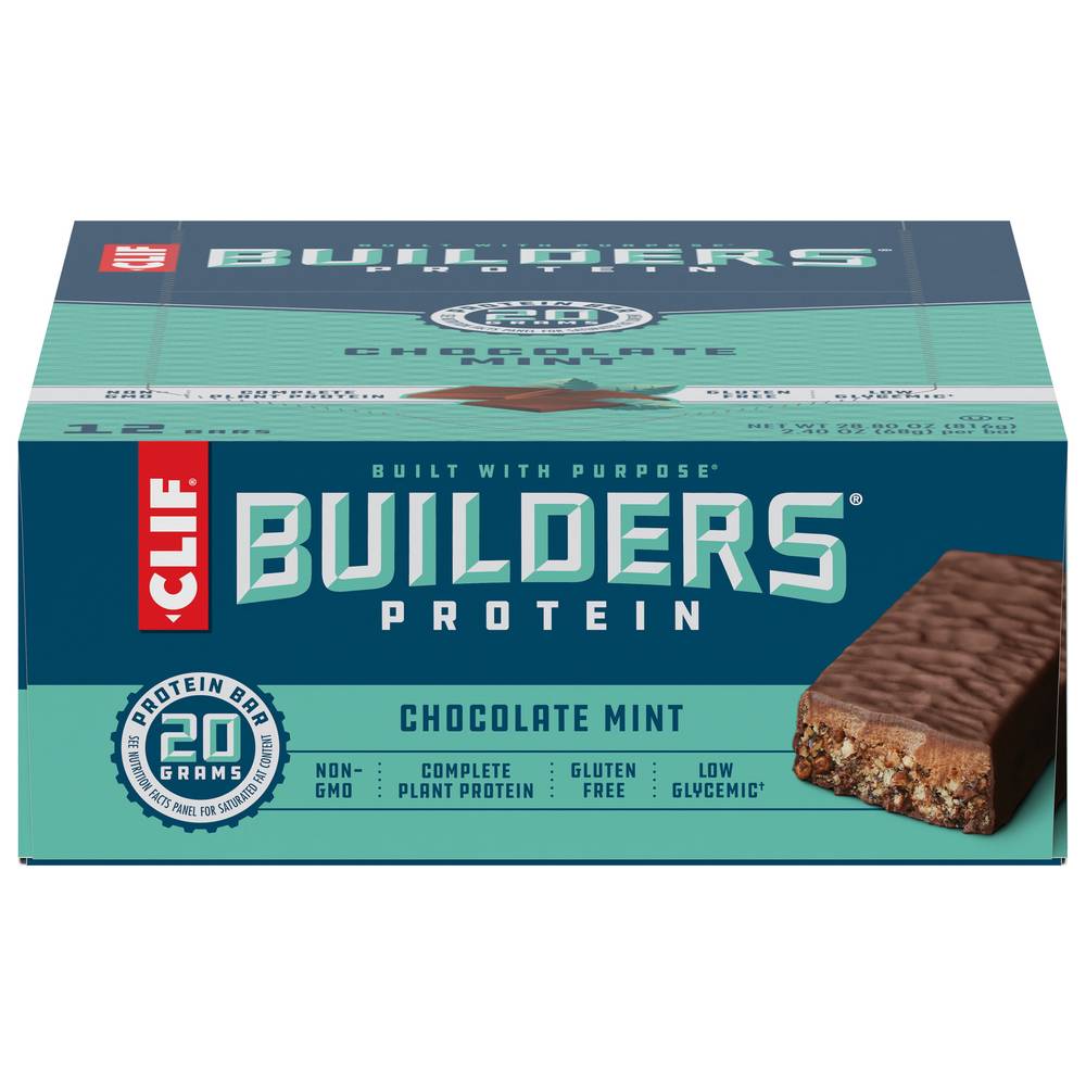 Clif Builders Chocolate Mint Protein Bars (1.8 lbs)