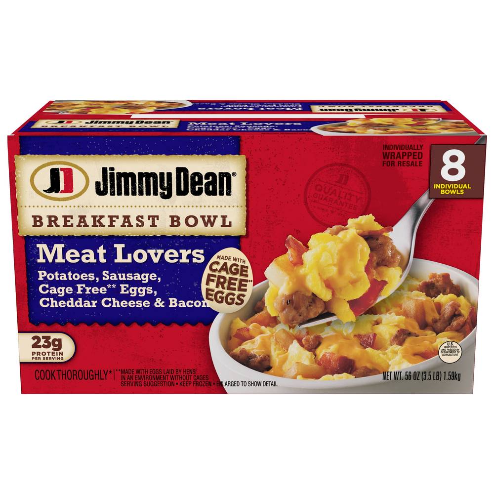 Jimmy Dean Breakfast Bowl, Meat Lovers, 7 oz, 8-count
