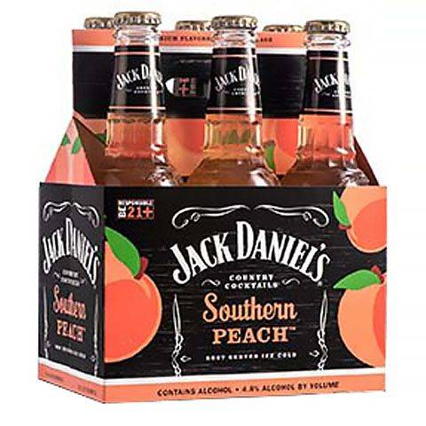 Jack Daniel's Country Cocktail Southern Peach 6 Pack 10z Bottles