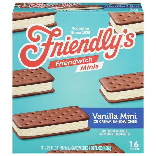 Friendly's Friendwich Minis Vanilla Ice Cream Sandwiches (16 ct)