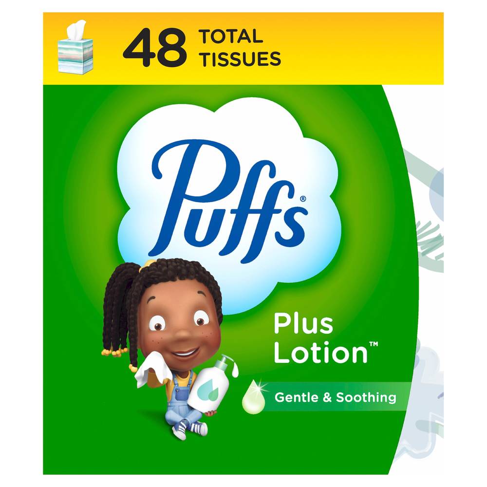 Puffs Plus Lotion Facial Tissue, 48 Tissues Per Box, 1 Ct