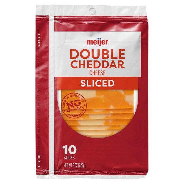 Meijer Sliced Double Cheddar Cheese (8 oz)