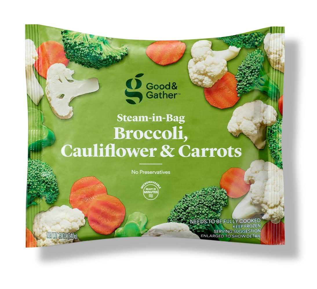 Good & Gather Steam in Bag Broccoli Cauliflower & Carrots Blend (12 oz)