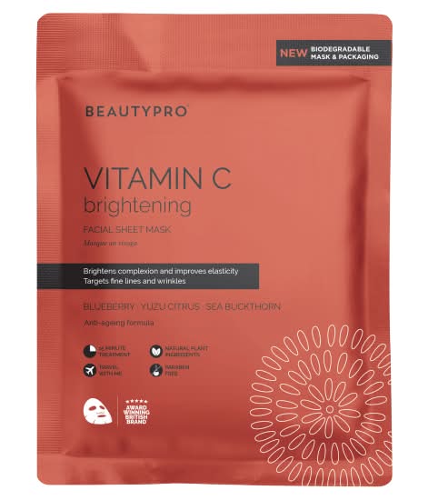 BeautyPro Vitamin C Brightening Facial Sheet Mask (22ml)