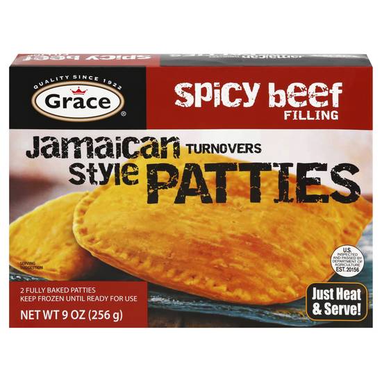 Grace Fully Baked Spicy Beef Patties, 2 ct