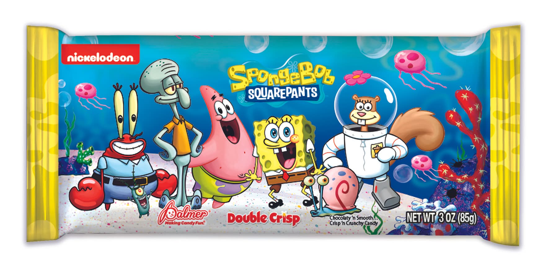 SpongeBob SquarePants Chocolaty N Smooth Crisp N Crunchy Candy Bar (3 oz)