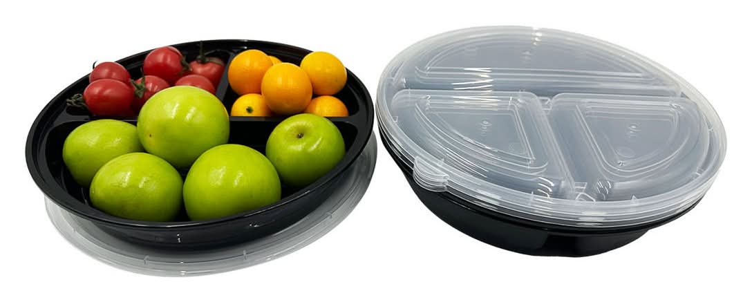 True Living Meal Prep Round Food Storage Containers 30.4 Fl Oz 4 Pk