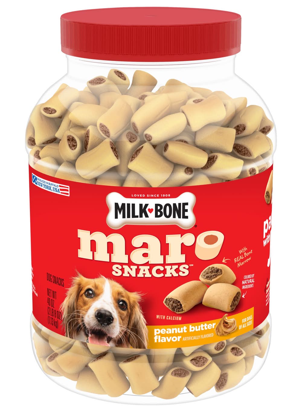 Milk-Bone Marosnacks Bone Marrow Peanut Butter Dog Treats (40 oz)