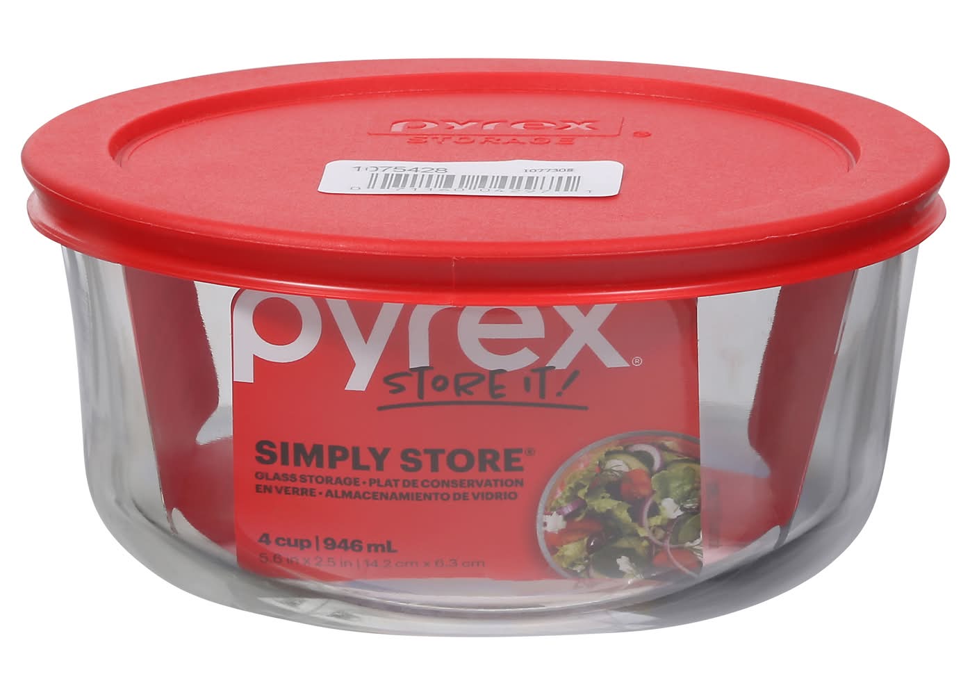 Pyrex 4 Cup Simply Store Glass Dish With Lid