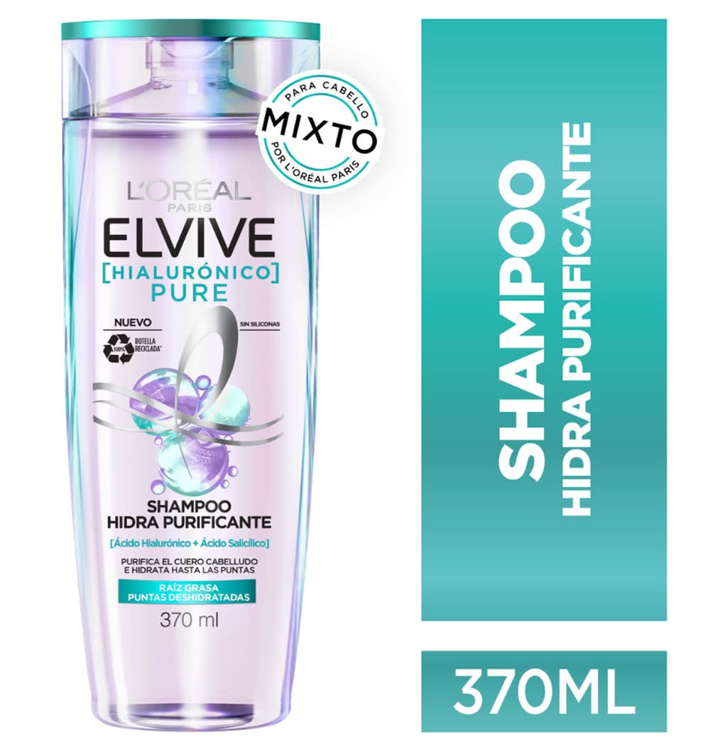 Elvive · Shampoo hidrahialurónico pure (370 ml)
