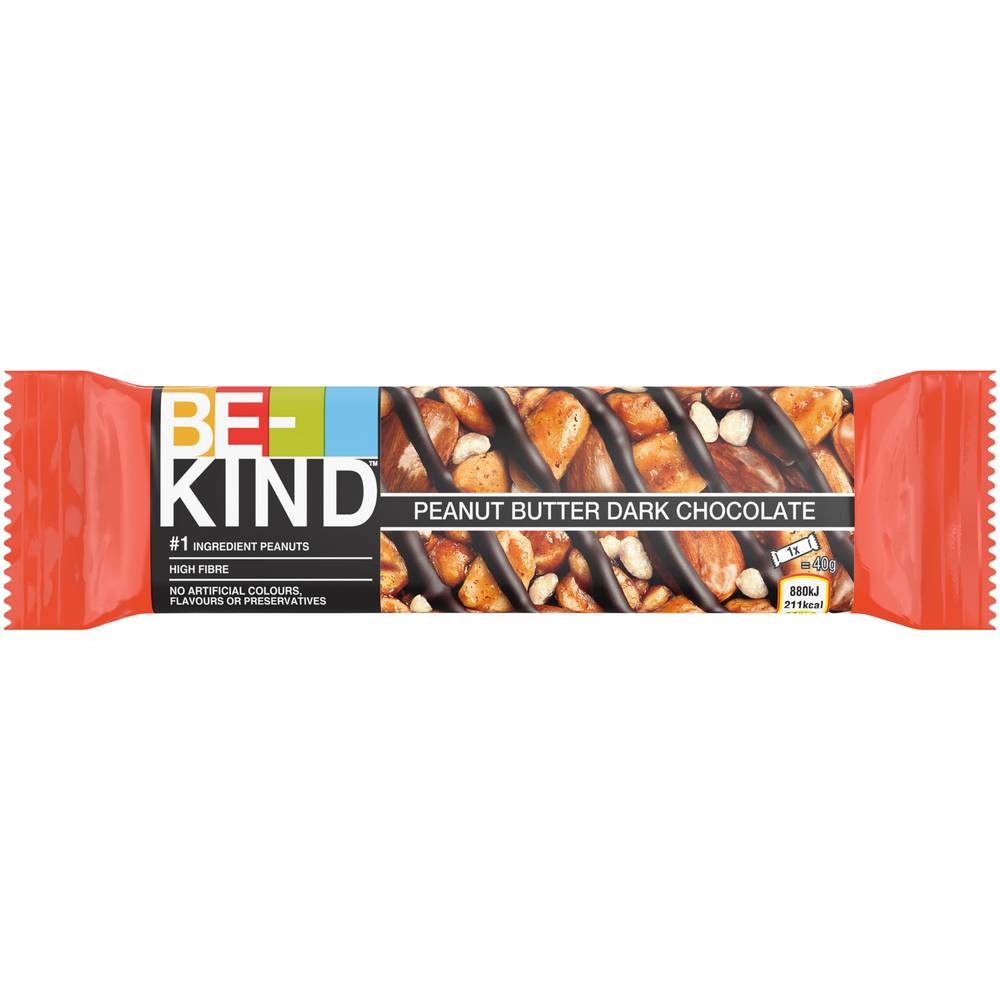 Be Kind - Barres de fruits secs beurre de cacahuètes et chocolat noir (40g)