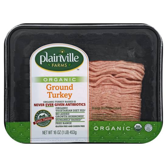 Plainville Farms Organic Ground Turkey (16 oz)