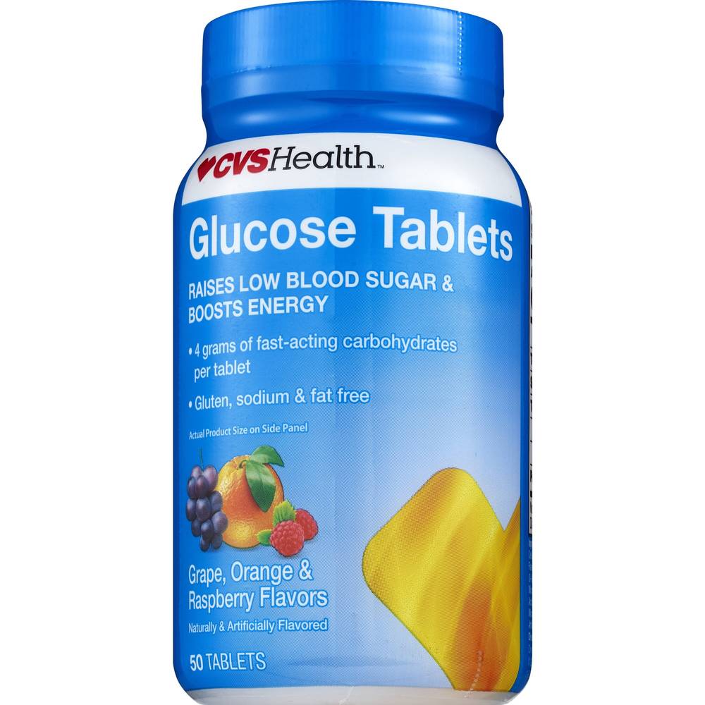 CVS Health Glucose Tablets, Assorted Fruit, 50 CT