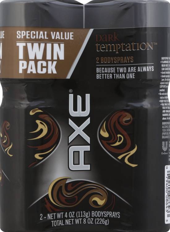 Axe Twin pack Dark Temptation Body Sprays (2 ct)