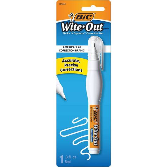 BIC Wite-Out Brand Shake 'n Squeeze Correction Pen, White