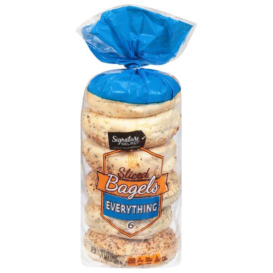 Signature Select Sliced Everything Bagels (6 ct)