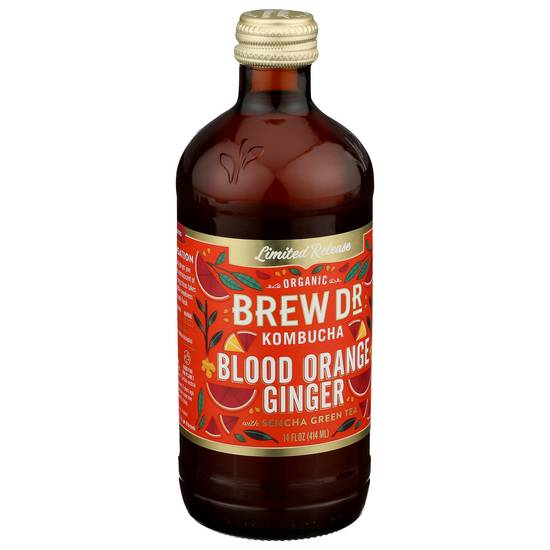 Brew Dr. Kombucha Blood Orange Ginger Green Tea (14 fl oz)