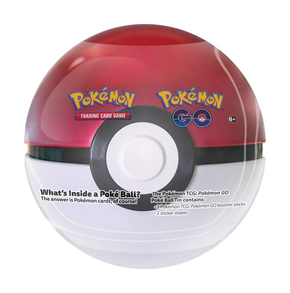 Pokémon Poke Ball Tin With 3 Trading Card Packs & Coin, Blind Packs