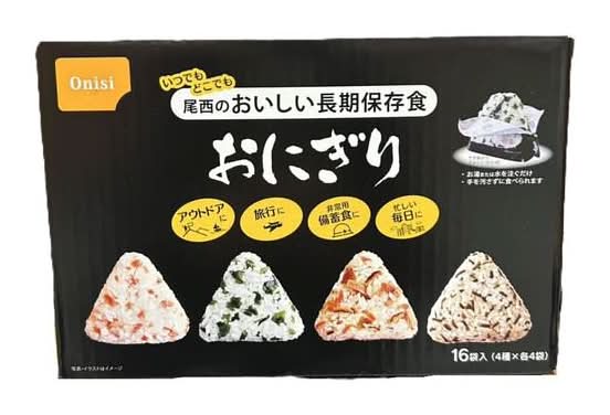 尾西食品 おいしい長期保存おにぎり 4種ｘ4袋