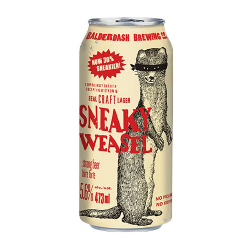 Sneaky Weasel Lager (Can, 473ml)