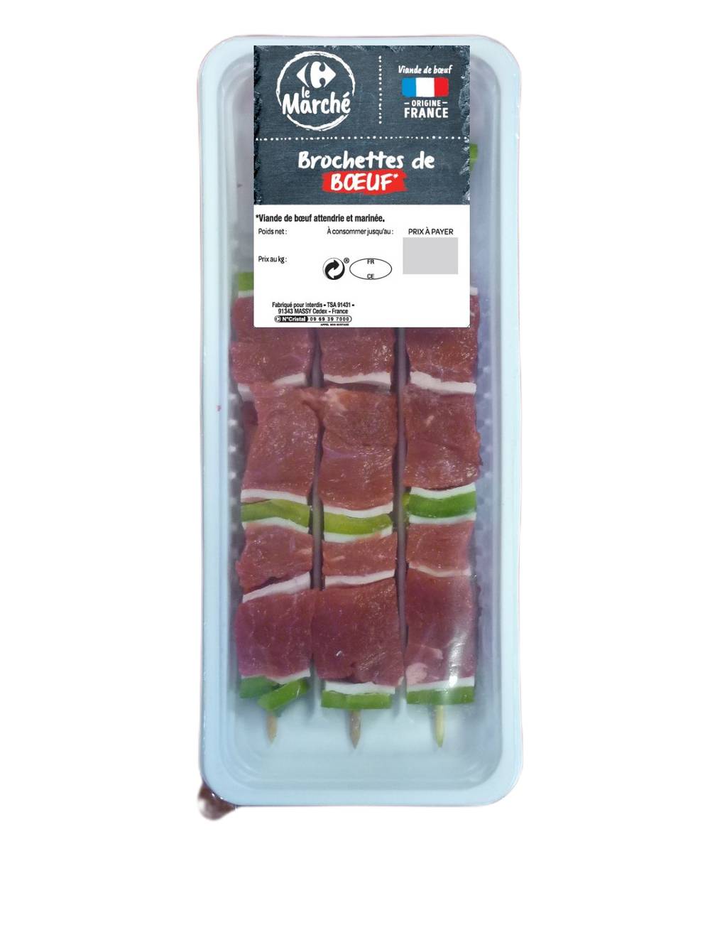 Carrefour Le Marché - Carrefour le marche brochettes de bœuf